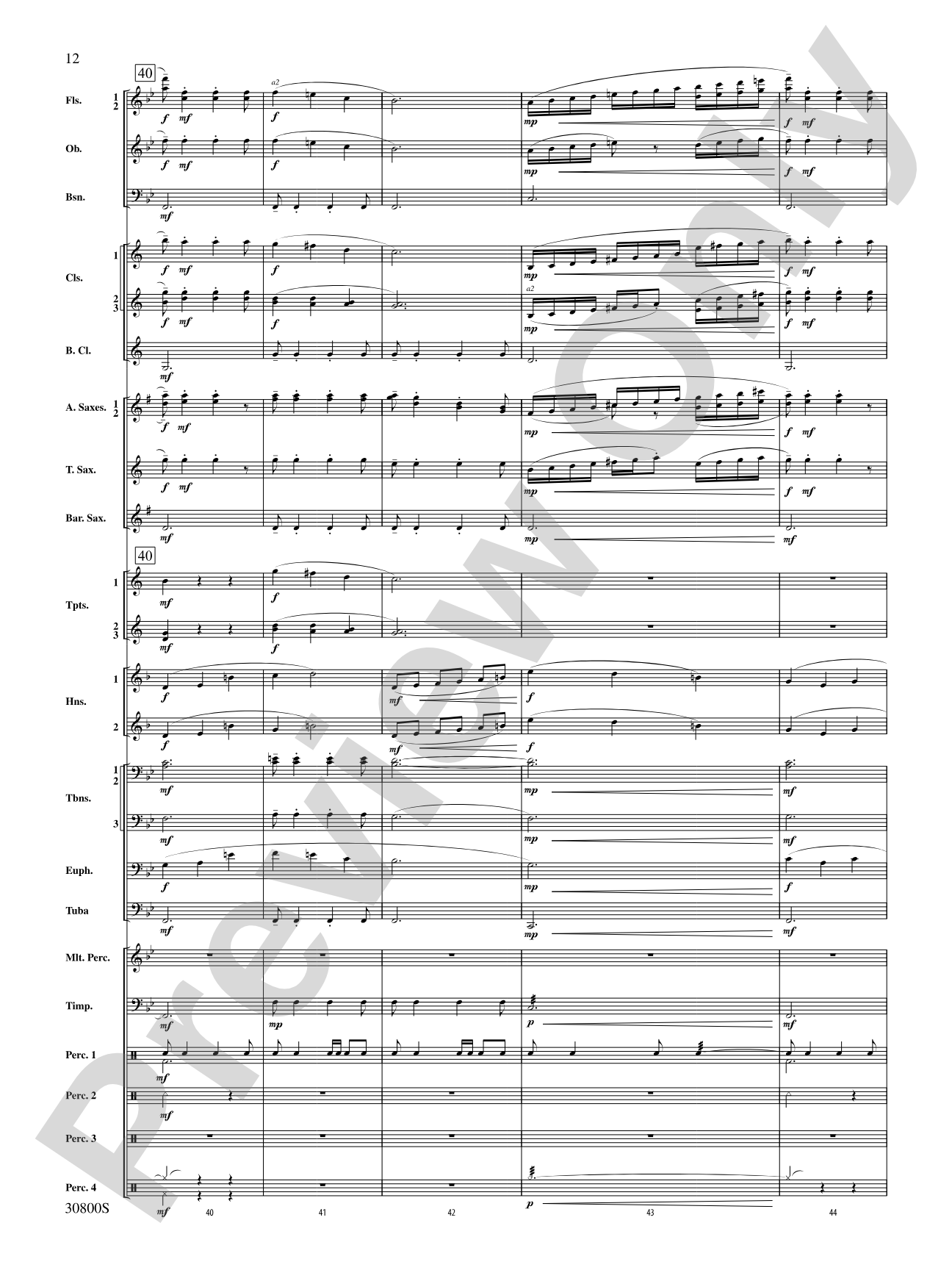 Quatre Fantasie: Concert Band Conductor Score & Parts