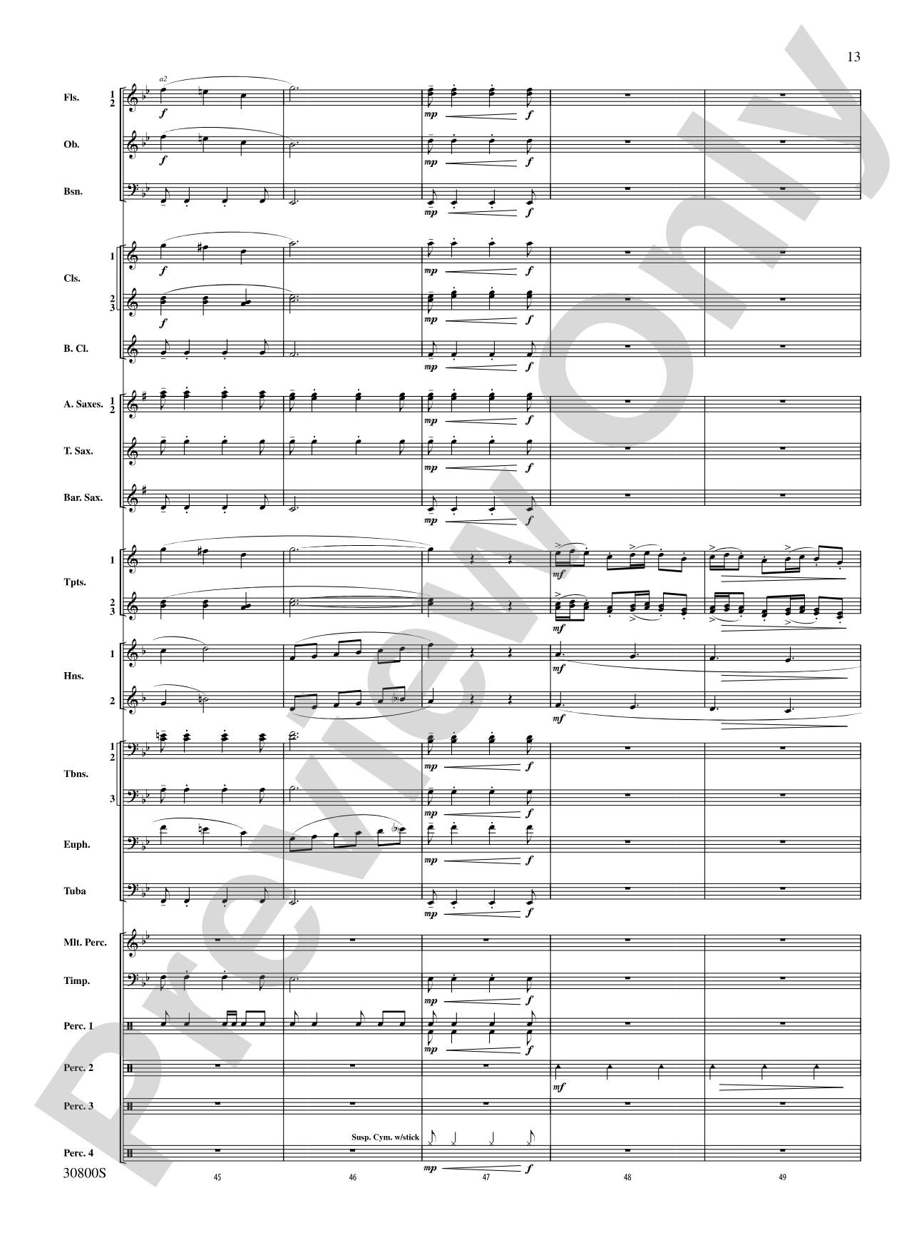 Quatre Fantasie: Concert Band Conductor Score & Parts