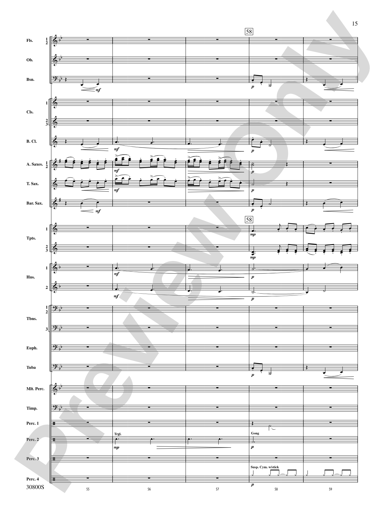 Quatre Fantasie: Concert Band Conductor Score & Parts
