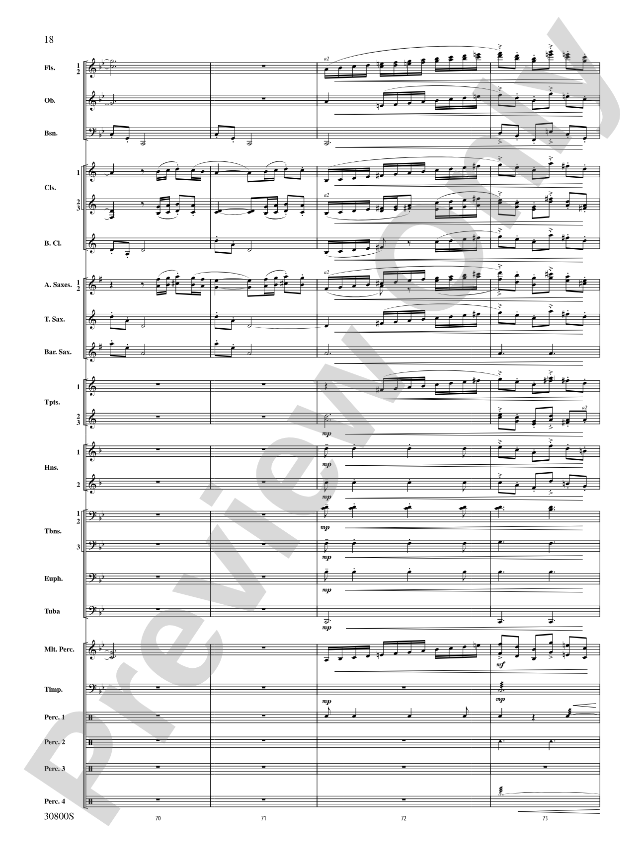 Quatre Fantasie: Concert Band Conductor Score & Parts