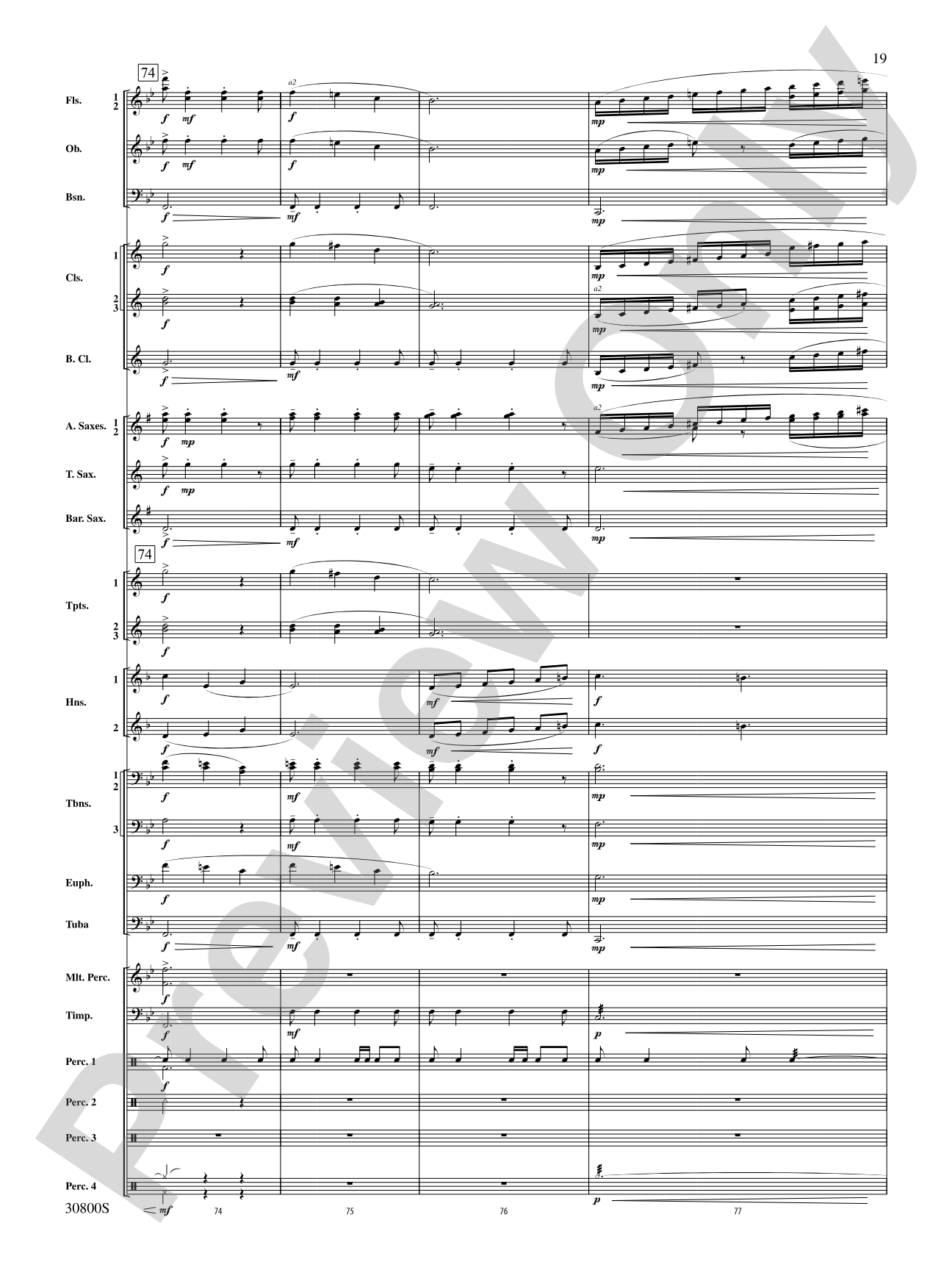 Quatre Fantasie: Concert Band Conductor Score & Parts