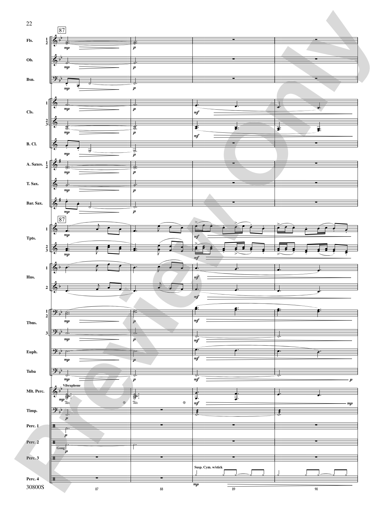 Quatre Fantasie: Concert Band Conductor Score & Parts