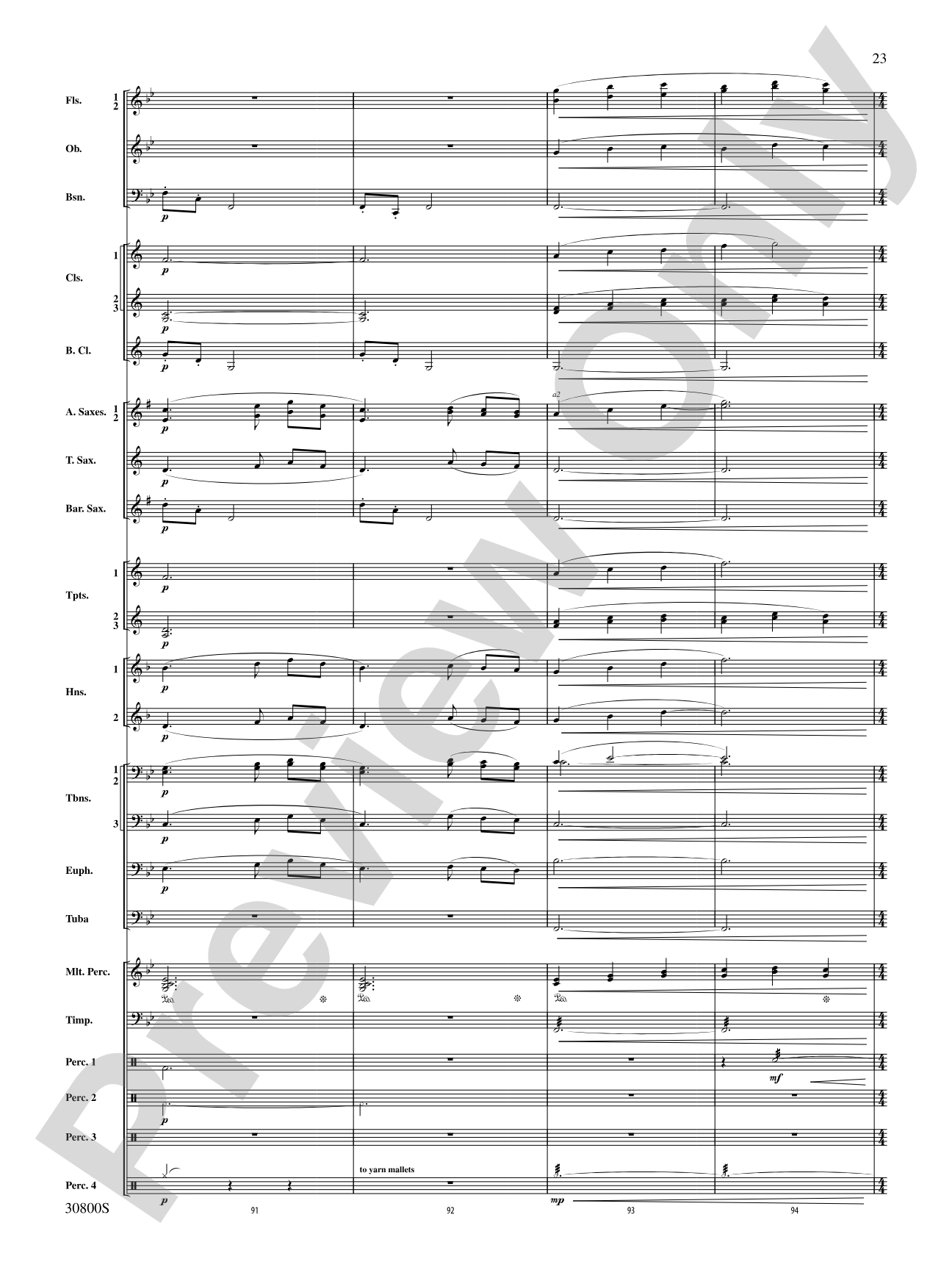 Quatre Fantasie: Concert Band Conductor Score & Parts