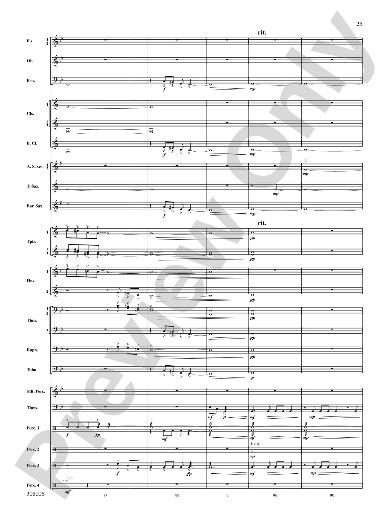 Quatre Fantasie: Concert Band Conductor Score & Parts