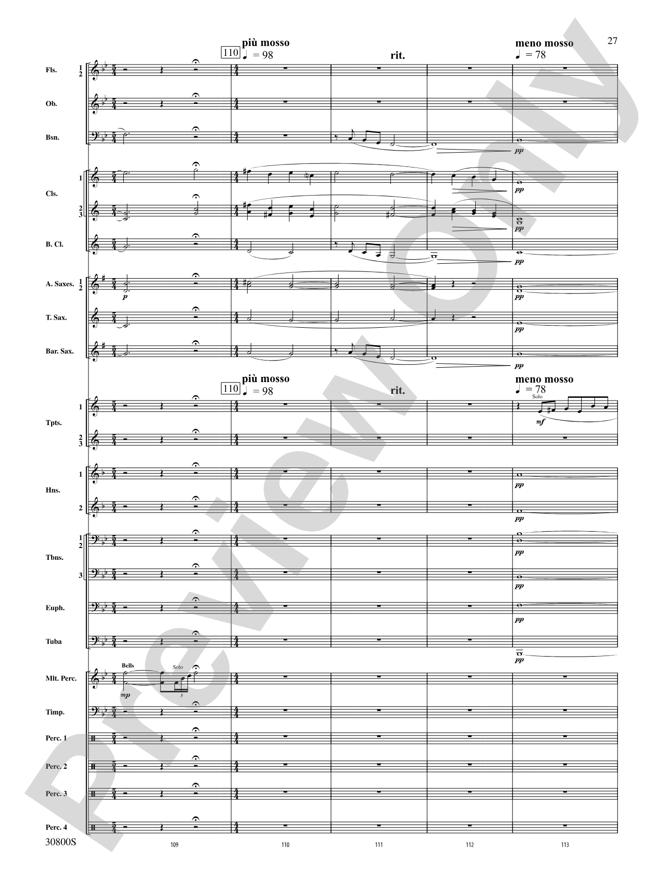 Quatre Fantasie: Concert Band Conductor Score & Parts