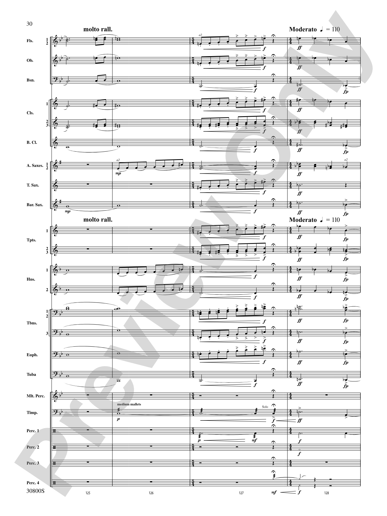 Quatre Fantasie: Concert Band Conductor Score & Parts
