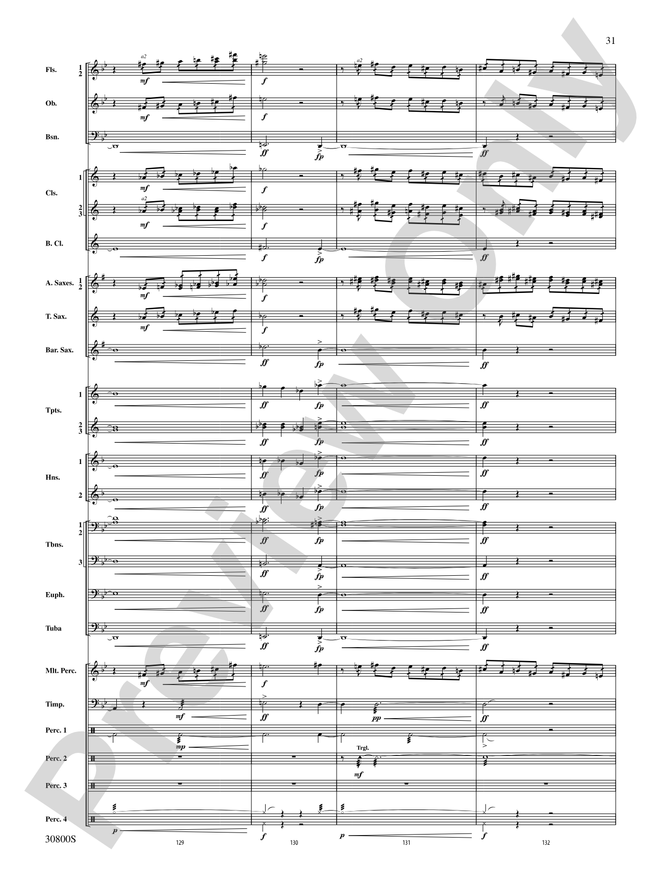 Quatre Fantasie: Concert Band Conductor Score & Parts
