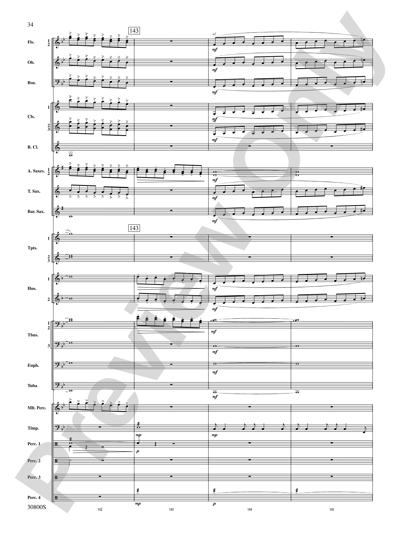 Quatre Fantasie: Concert Band Conductor Score & Parts