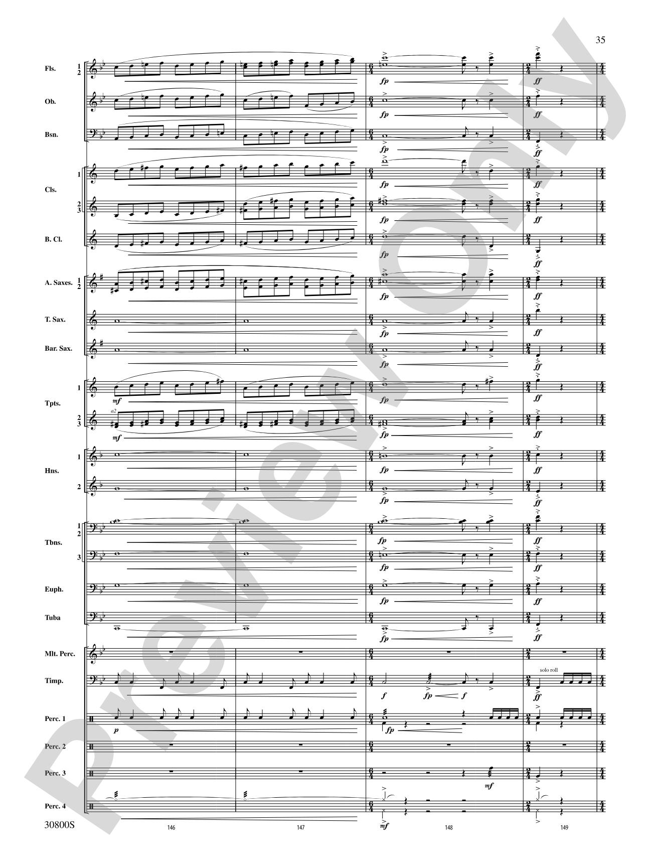 Quatre Fantasie: Concert Band Conductor Score & Parts