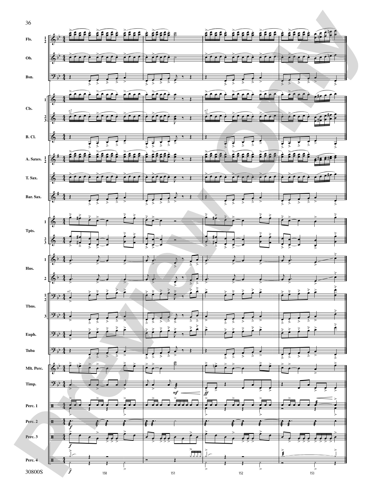 Quatre Fantasie: Concert Band Conductor Score & Parts