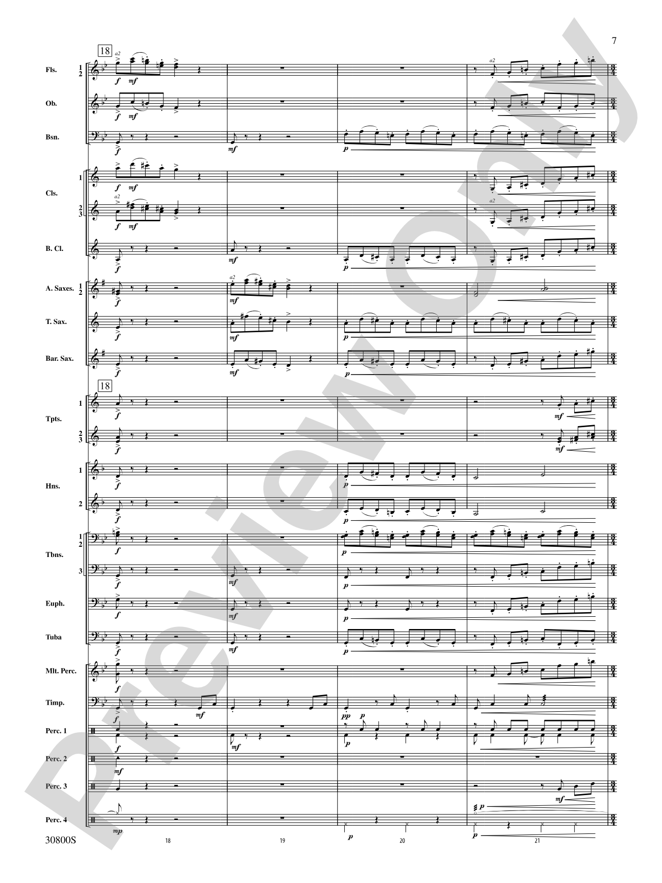 Quatre Fantasie: Concert Band Conductor Score & Parts