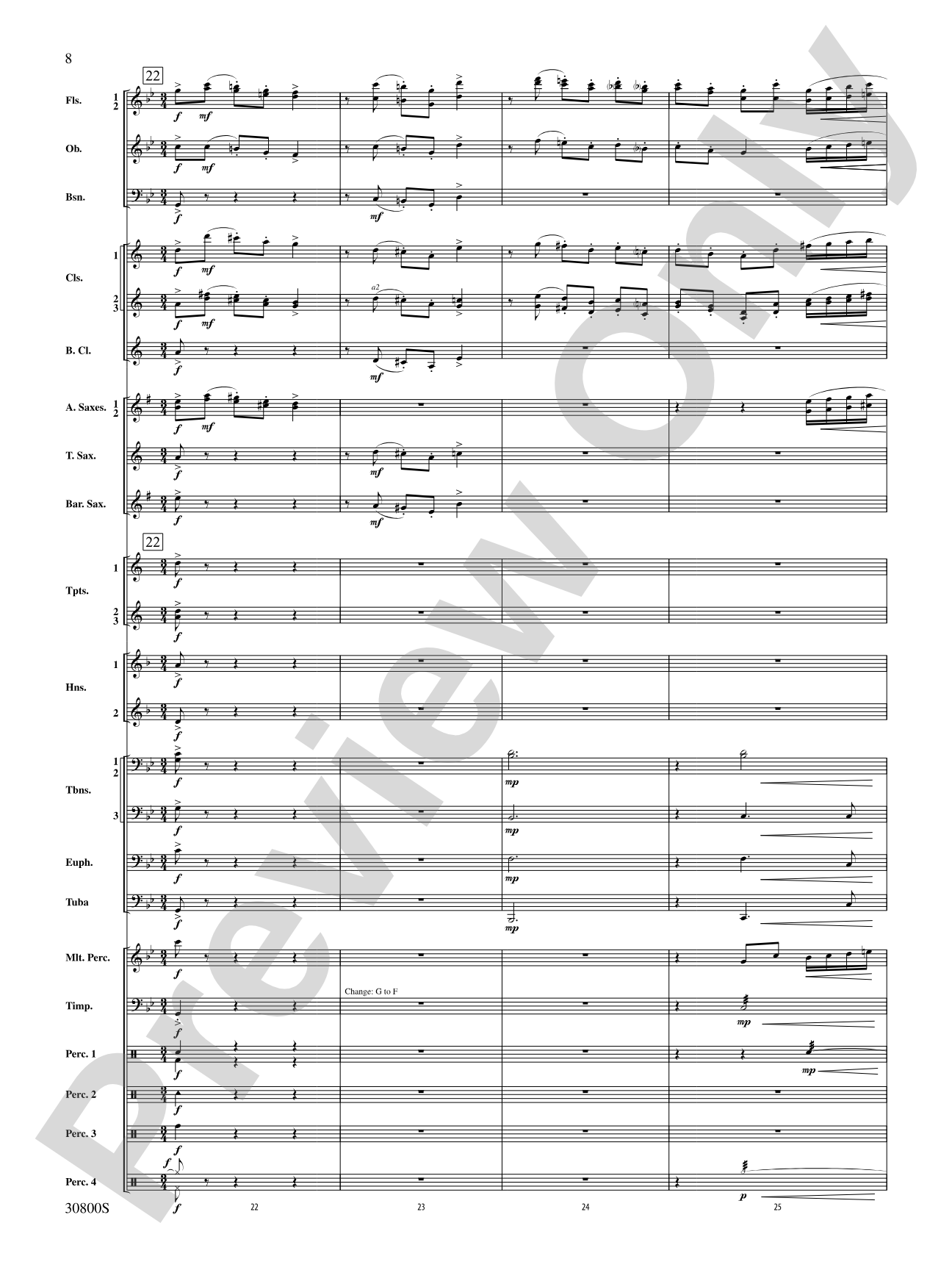 Quatre Fantasie: Concert Band Conductor Score & Parts