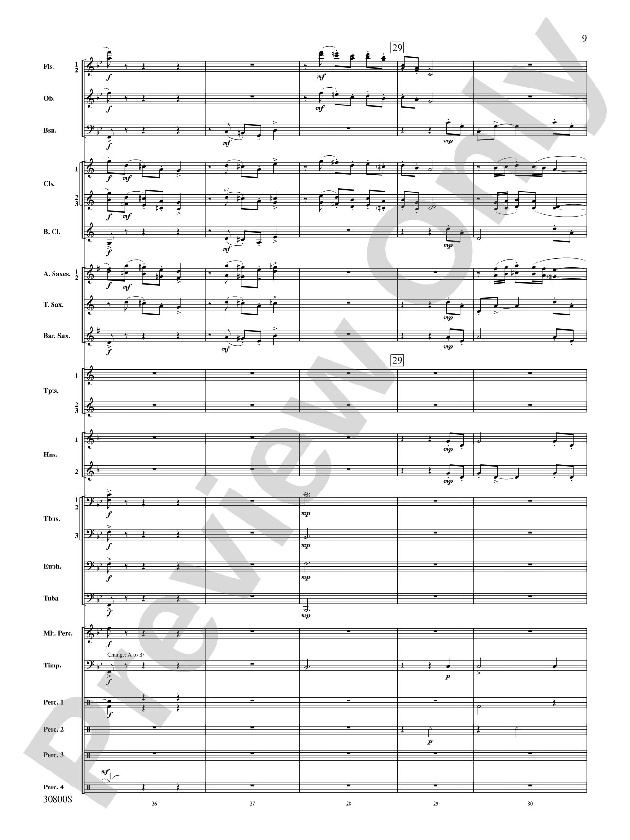 Quatre Fantasie: Concert Band Conductor Score & Parts