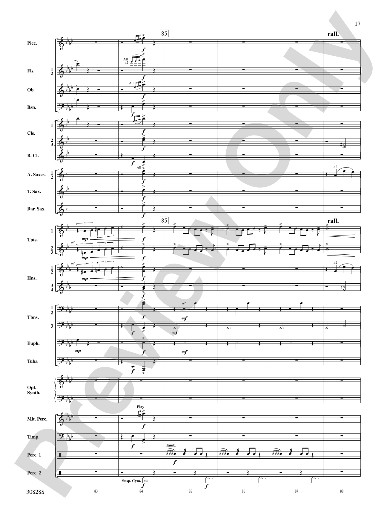 Tahiti Trot: Concert Band Conductor Score & Parts