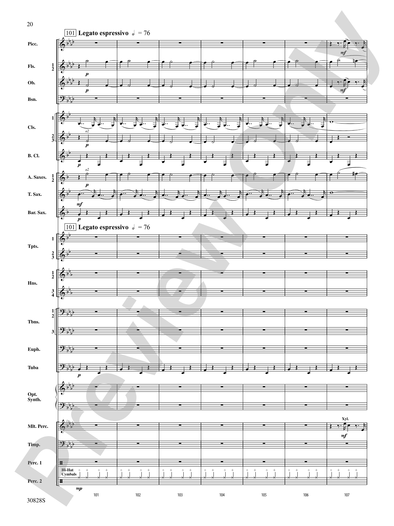 Tahiti Trot: Concert Band Conductor Score & Parts