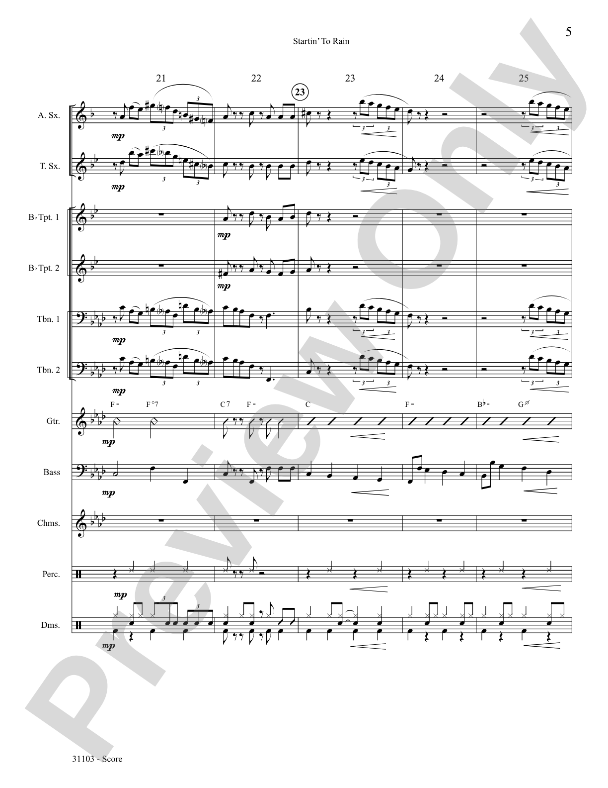 Startin' to Rain: Choral SoundPax