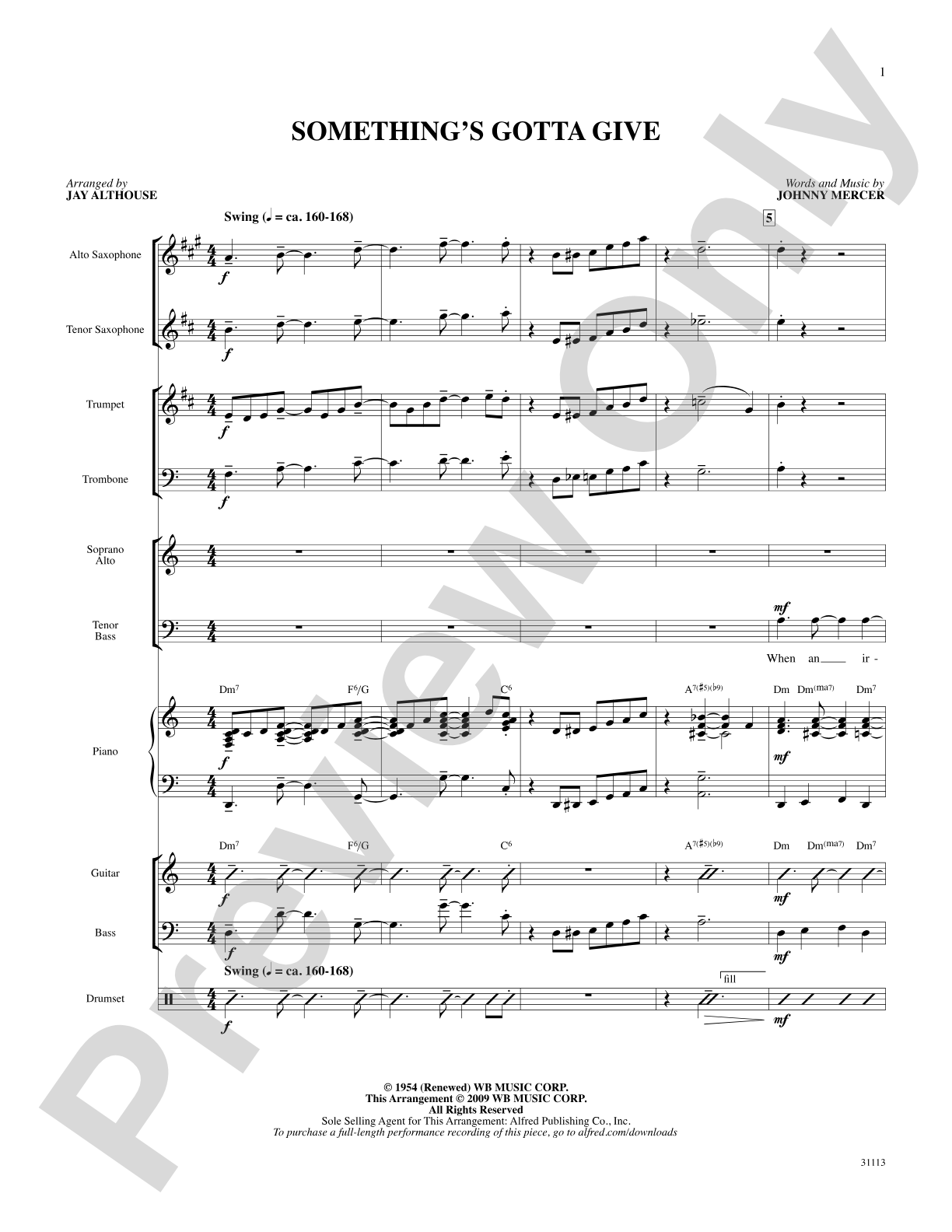 Something's Gotta Give: Choral SoundPax