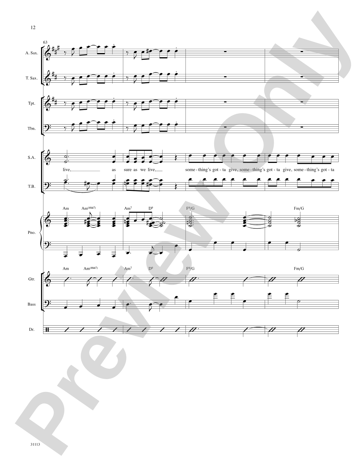 Something's Gotta Give: Choral SoundPax