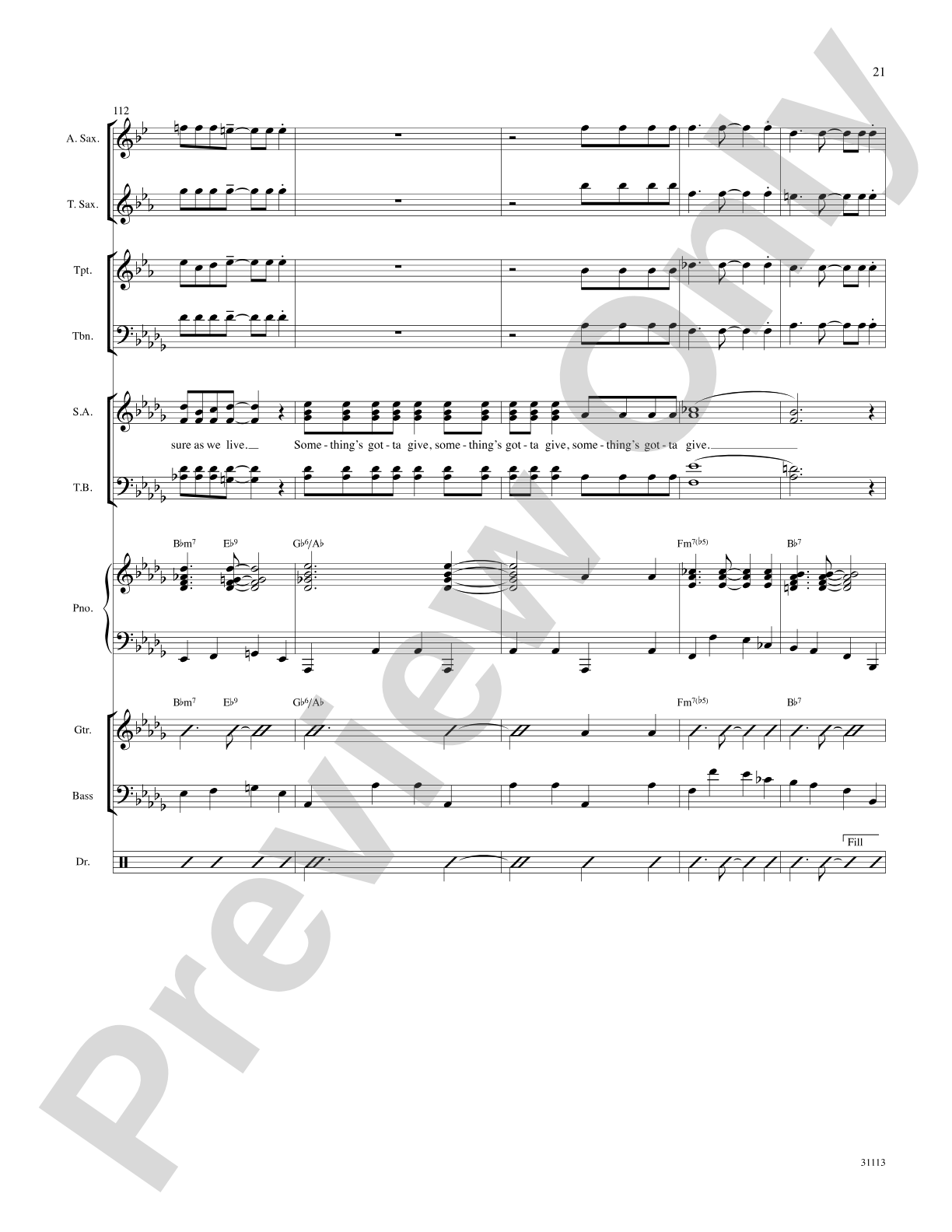 Something's Gotta Give: Choral SoundPax