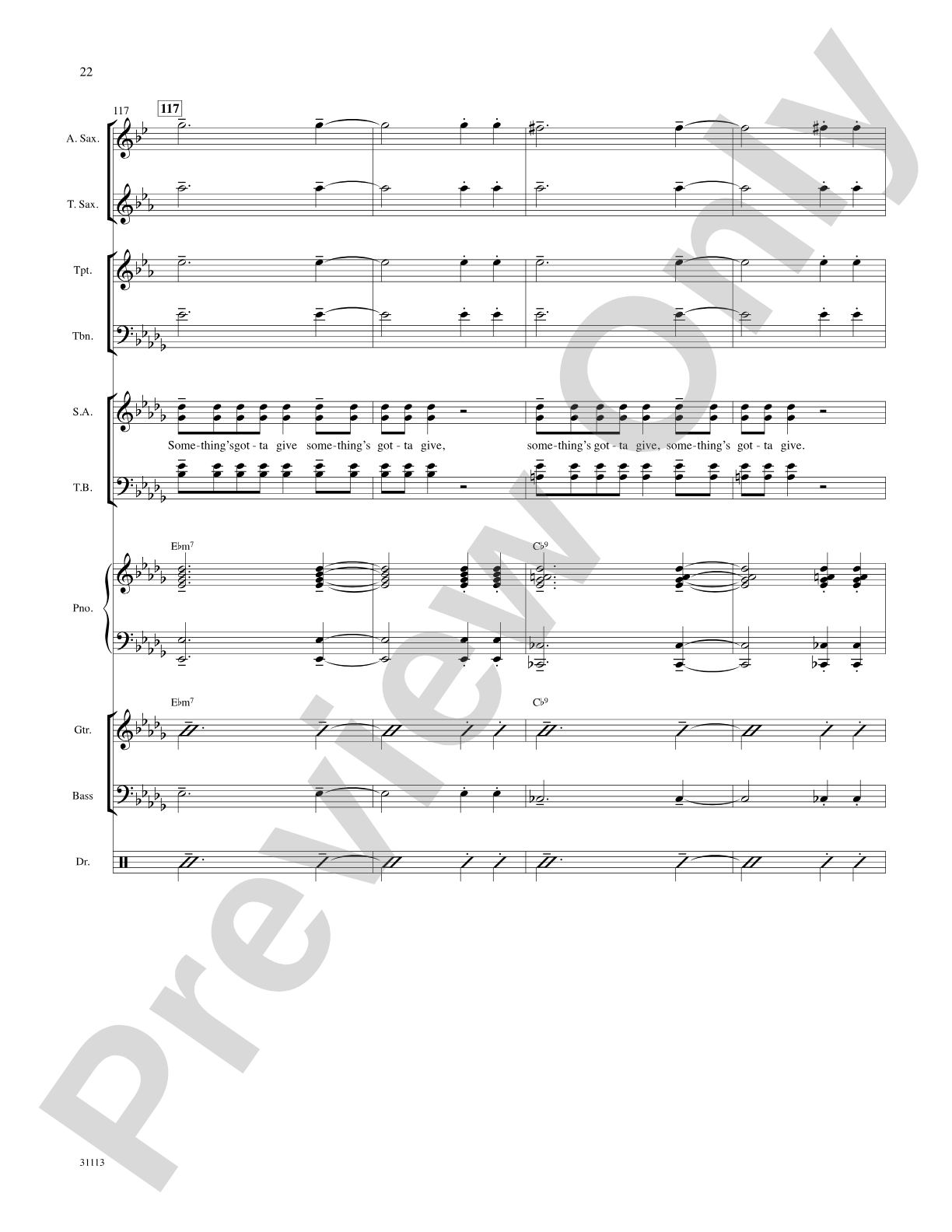 Something's Gotta Give: Choral SoundPax