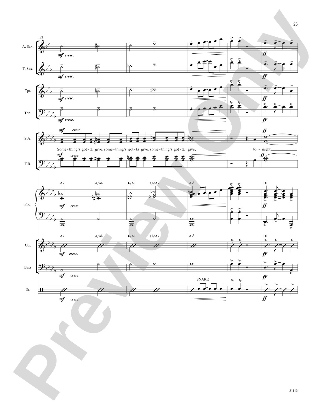 Something's Gotta Give: Choral SoundPax