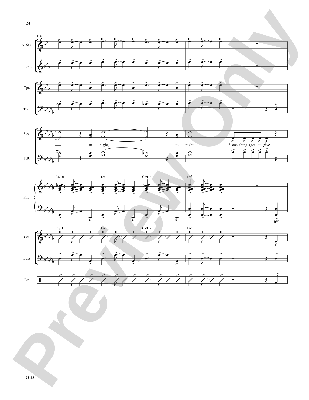 Something's Gotta Give: Choral SoundPax