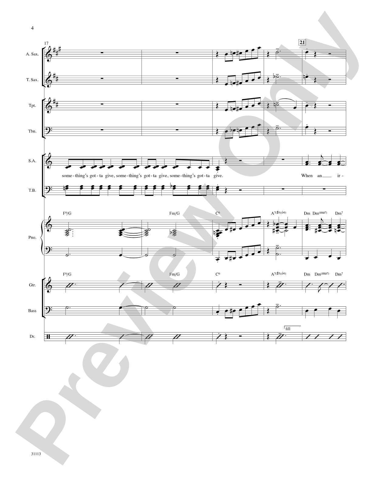 Something's Gotta Give: Choral SoundPax