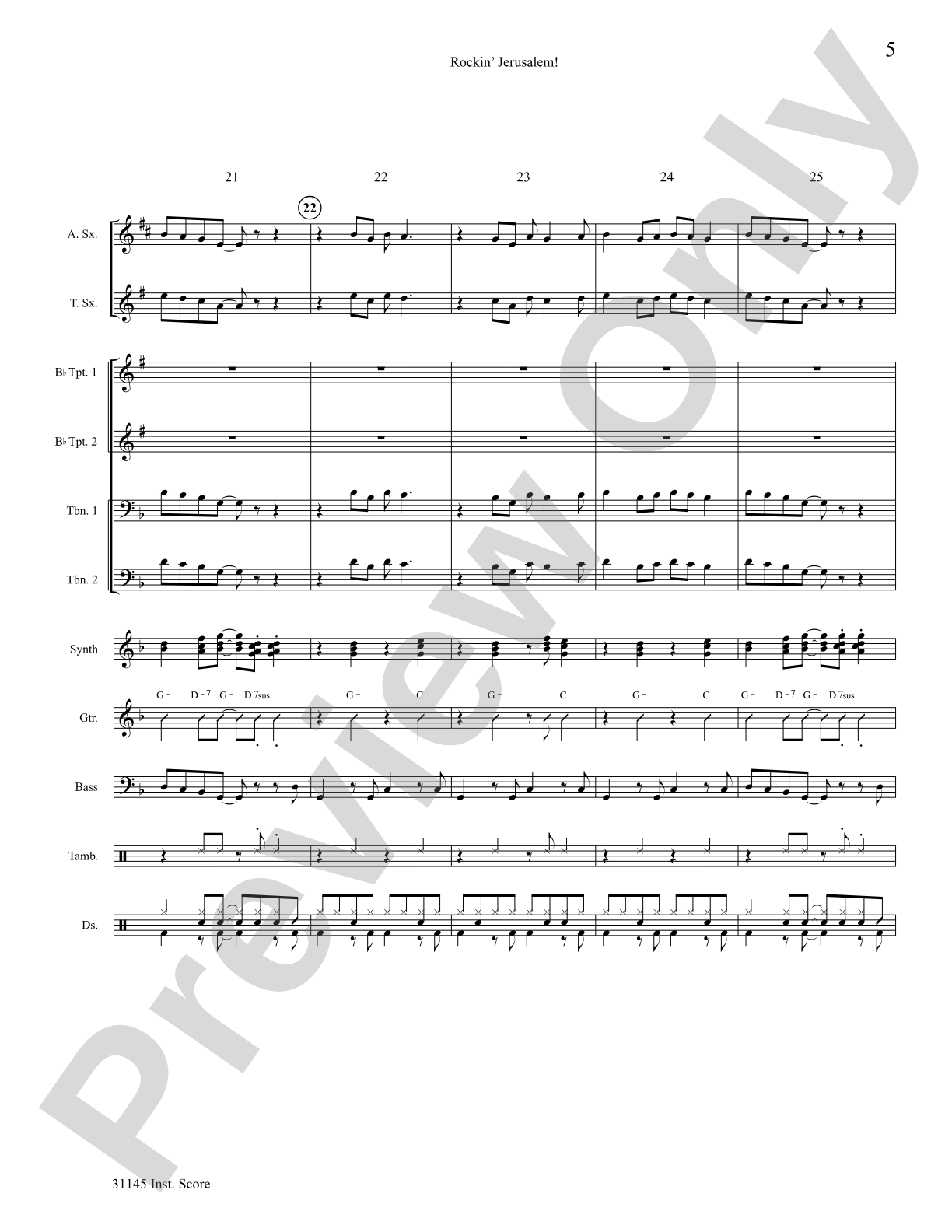 Rockin' Jerusalem: Choral SoundPax