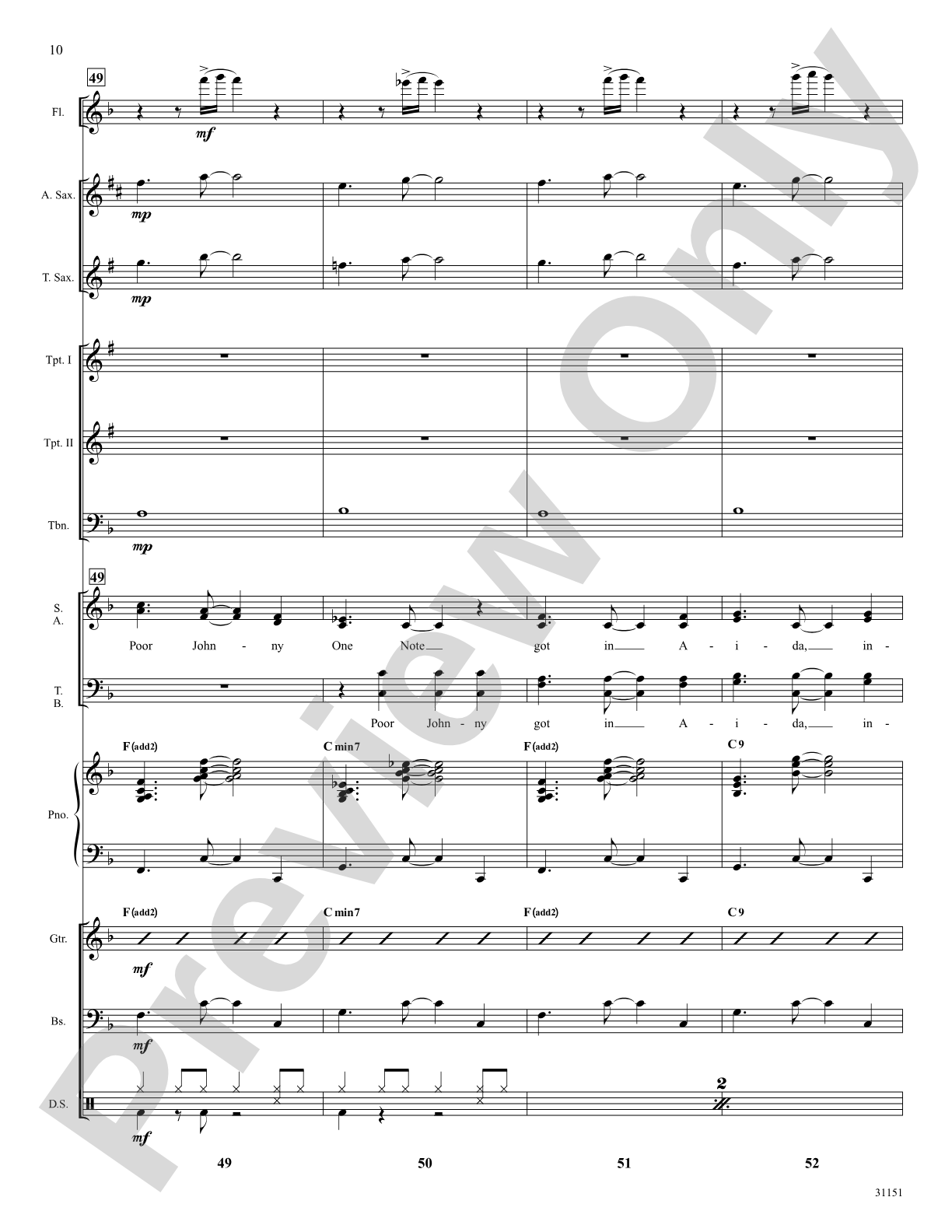 Johnny One Note (from the musical Babes in Arms): Choral SoundPax