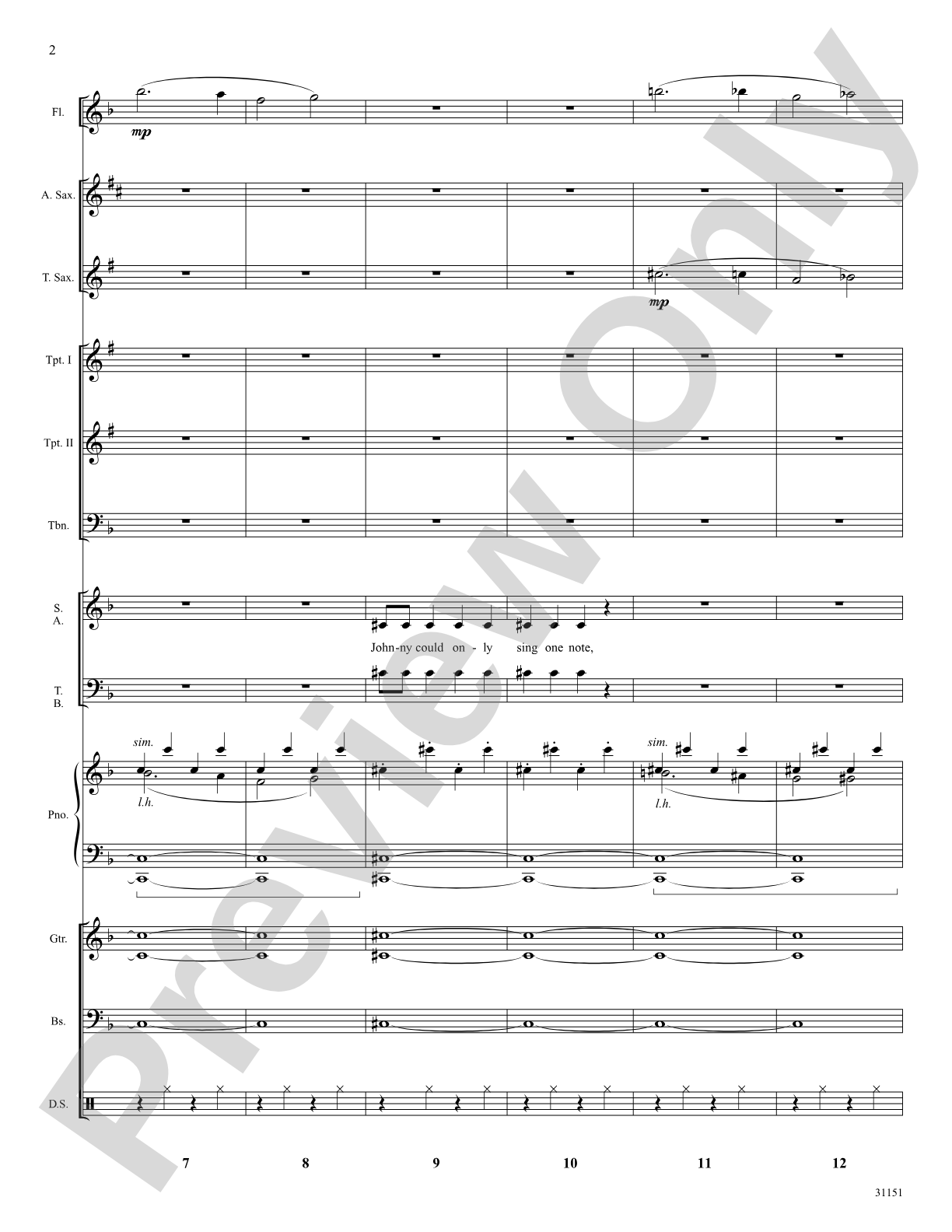 Johnny One Note (from the musical Babes in Arms): Choral SoundPax