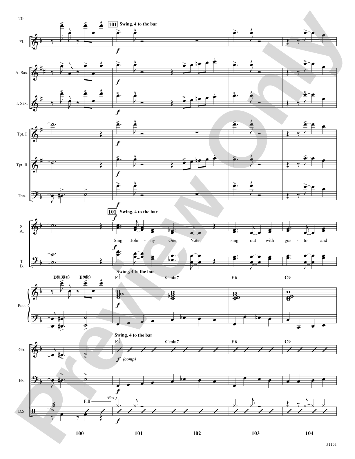 Johnny One Note (from the musical Babes in Arms): Choral SoundPax