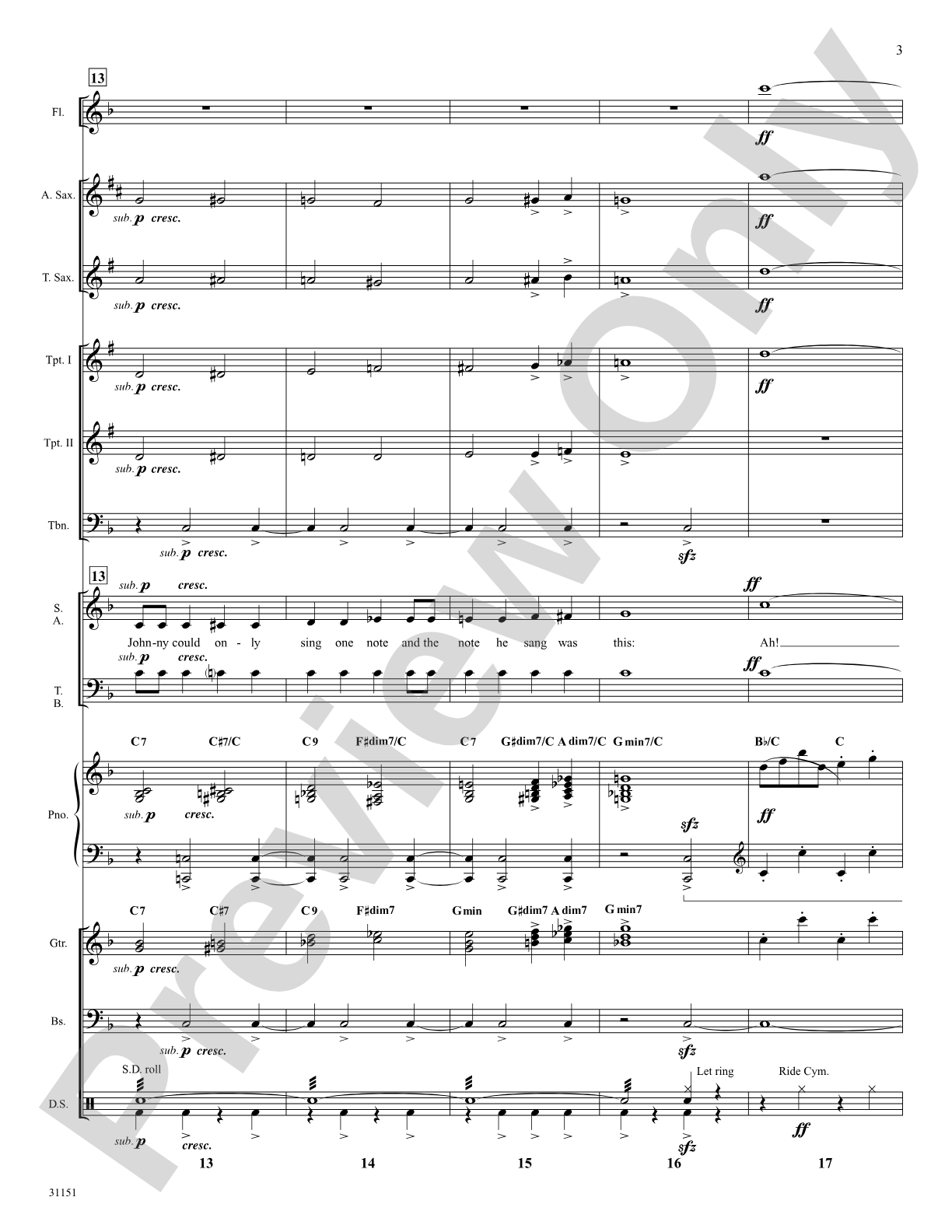 Johnny One Note (from the musical Babes in Arms): Choral SoundPax