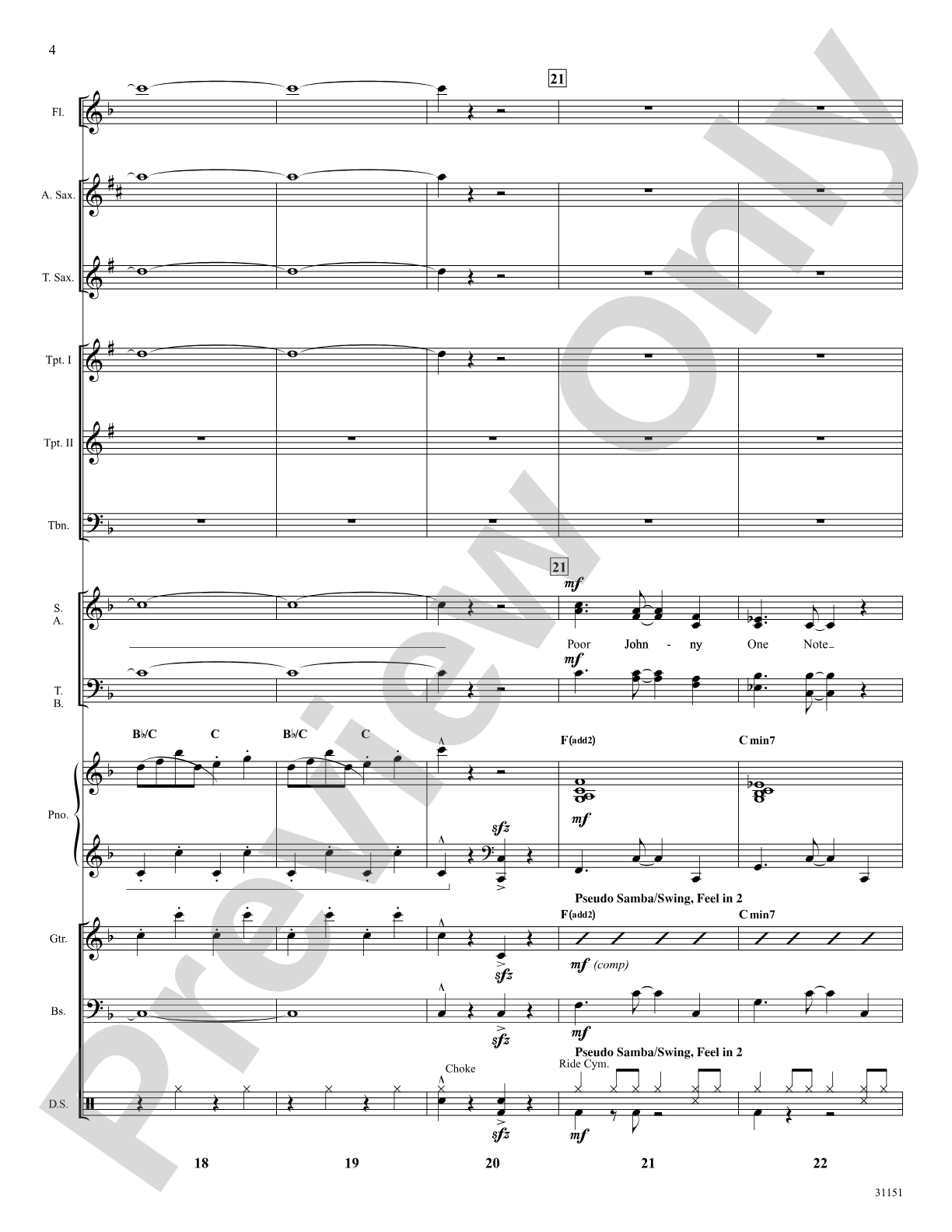 Johnny One Note (from the musical Babes in Arms): Choral SoundPax