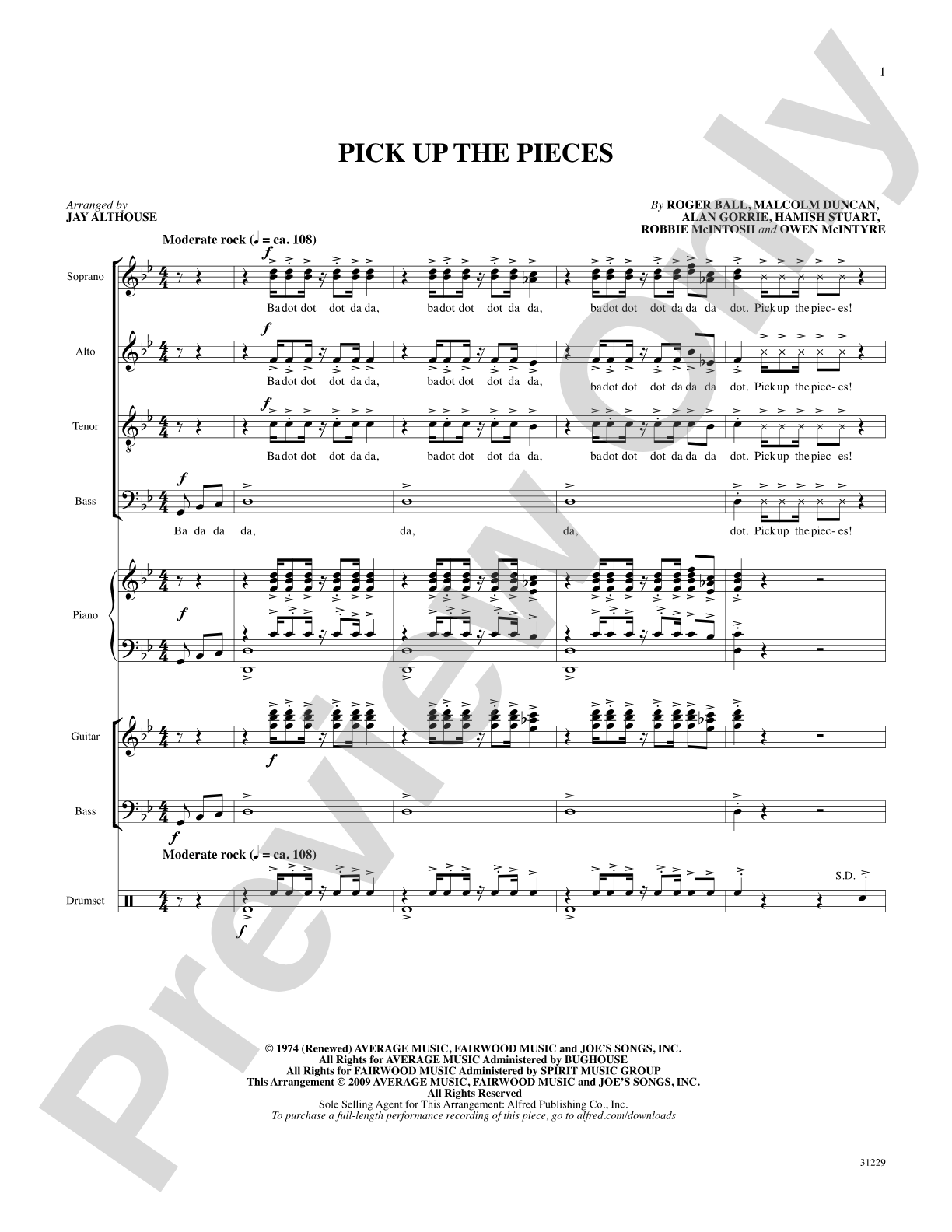 Pick Up the Pieces: Choral SoundPax