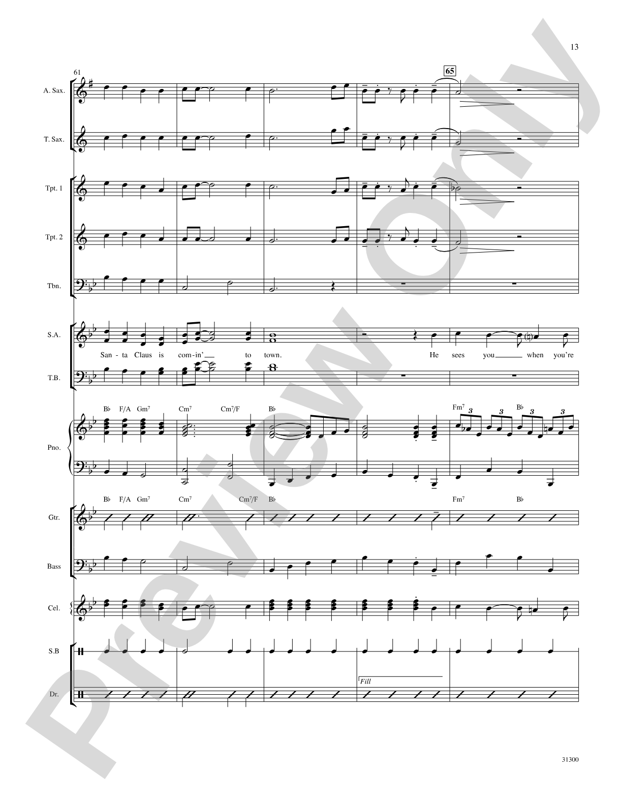 Santa Claus Is Comin' to Town: Choral SoundPax