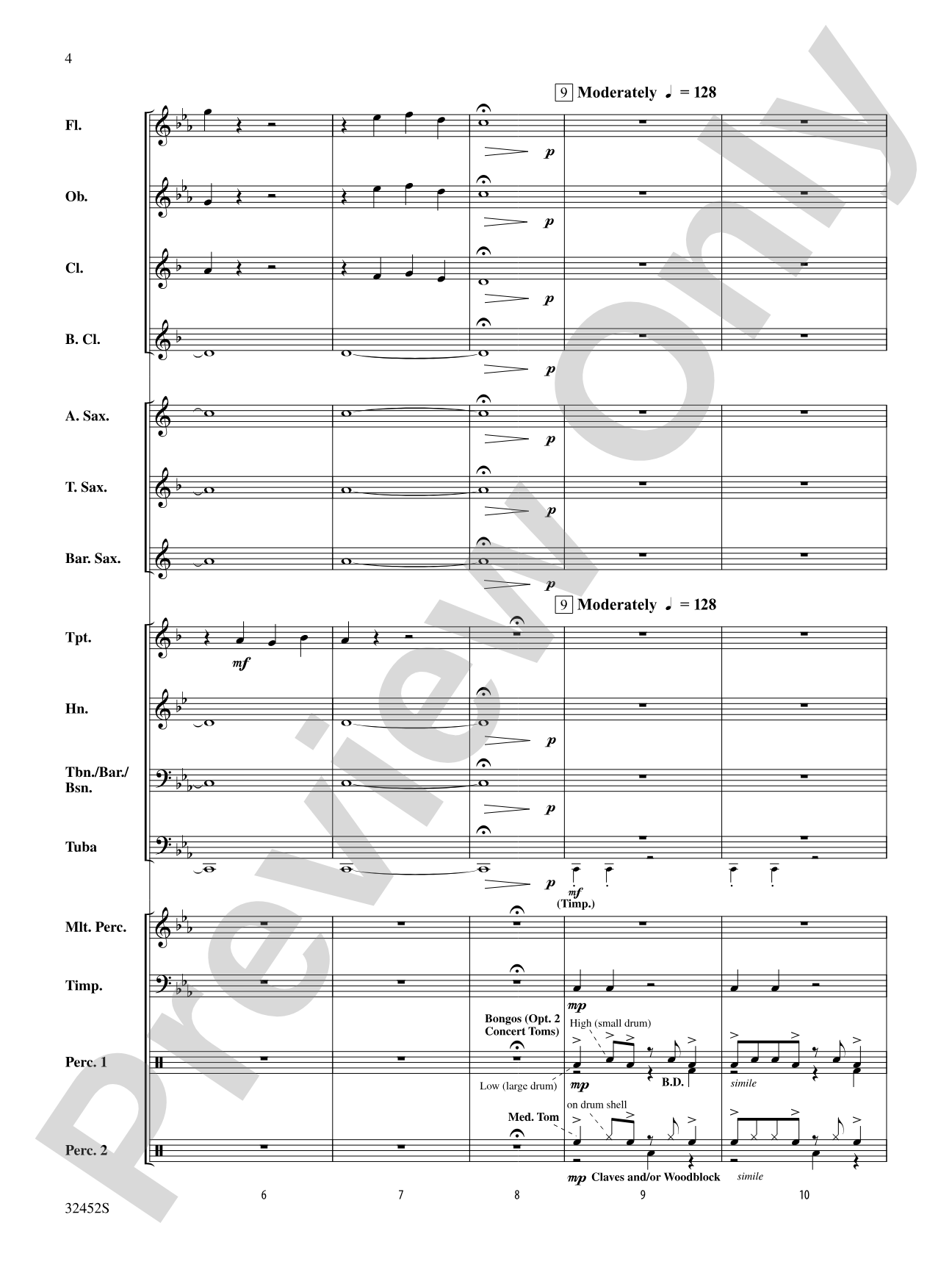 Danza Africana: Concert Band Conductor Score & Parts