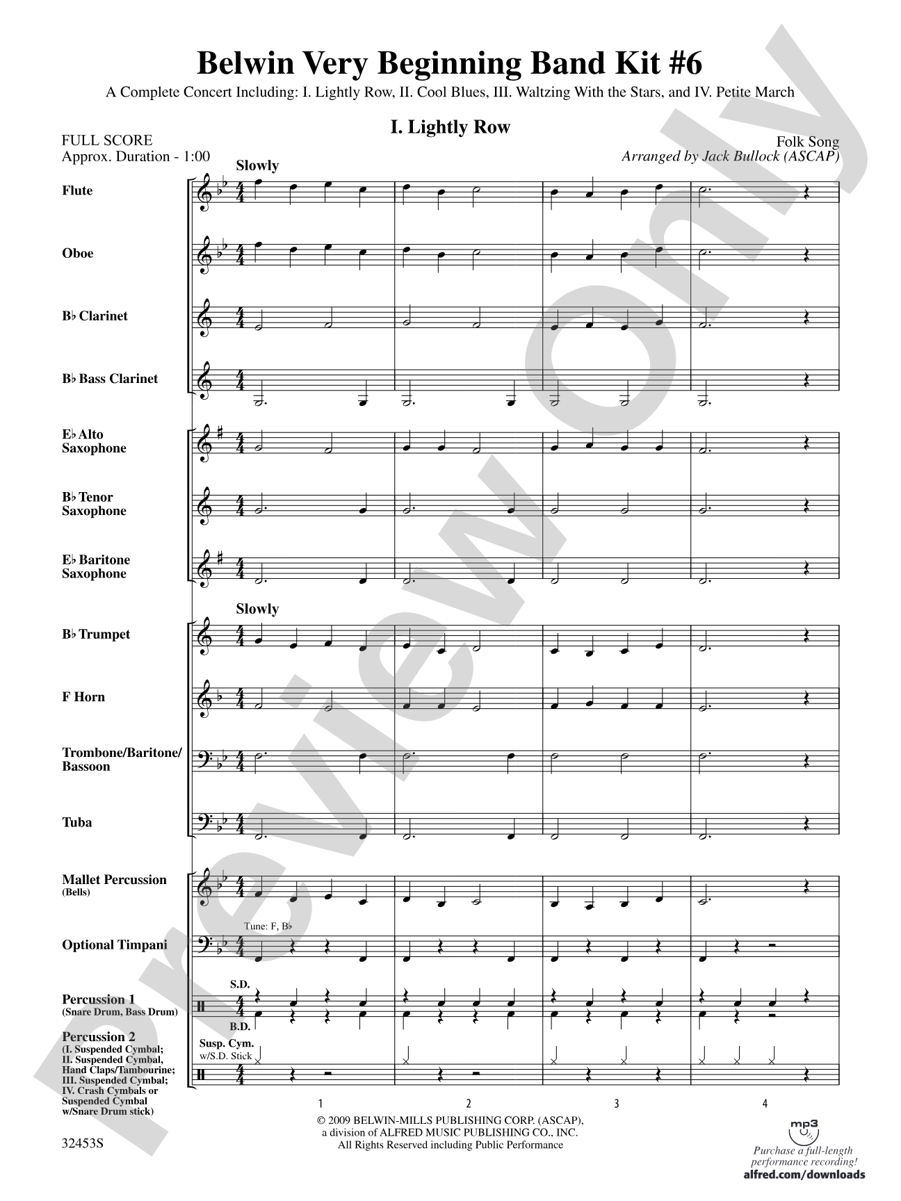Belwin Very Beginning Band Kit #6: Concert Band Conductor Score & Parts