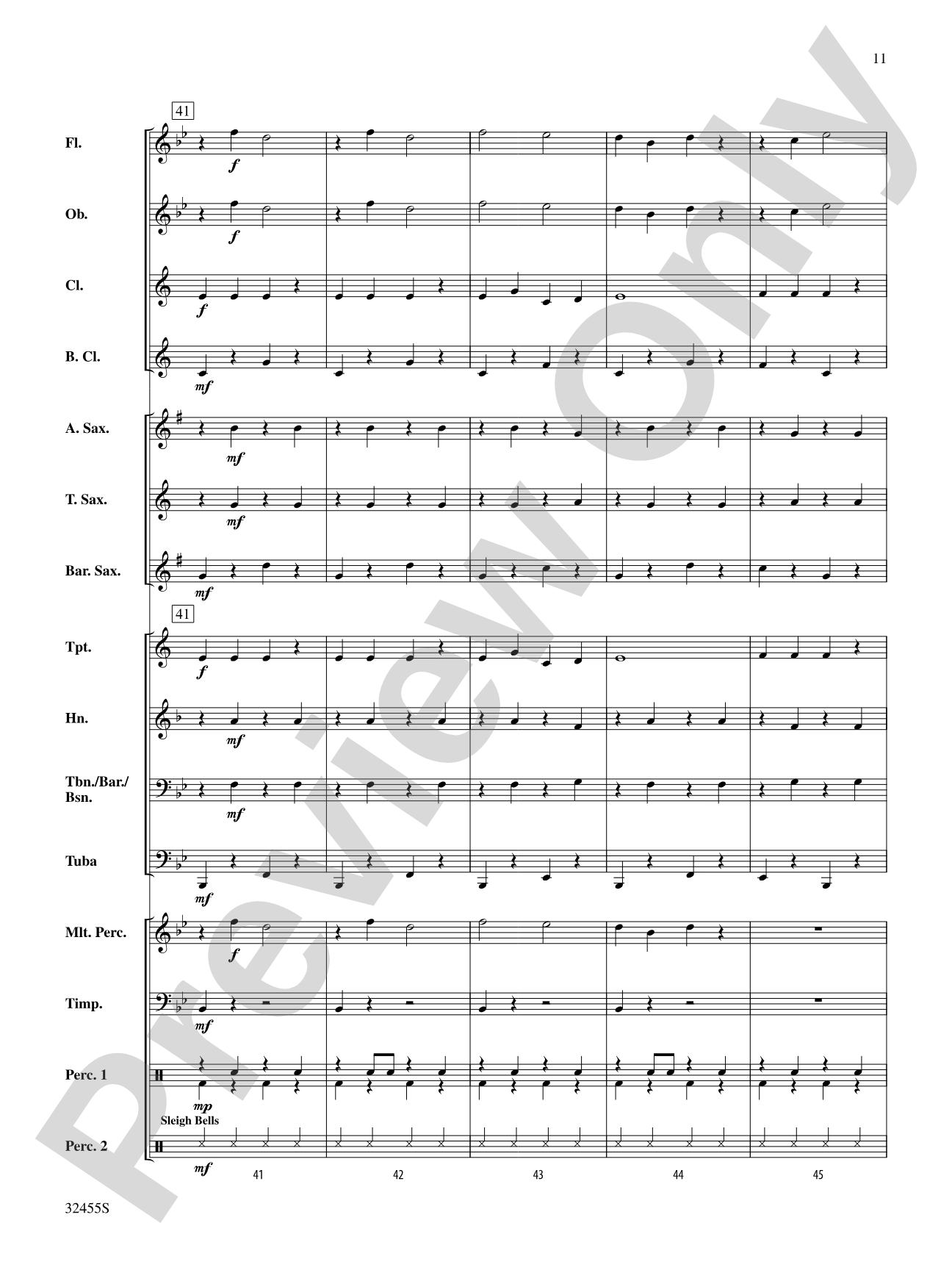 Jingle Bell March: Concert Band Conductor Score & Parts