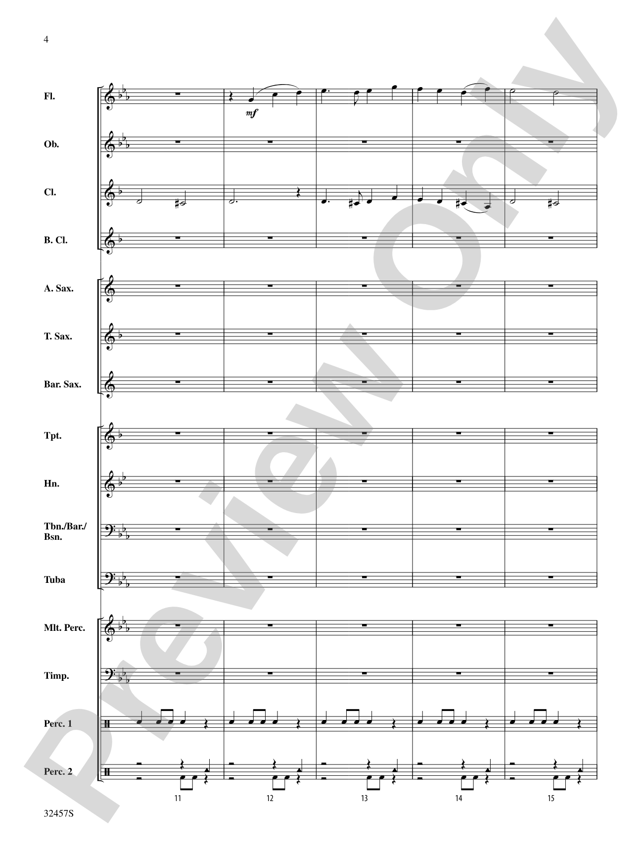Fum, Fum, Fum: Concert Band Conductor Score & Parts