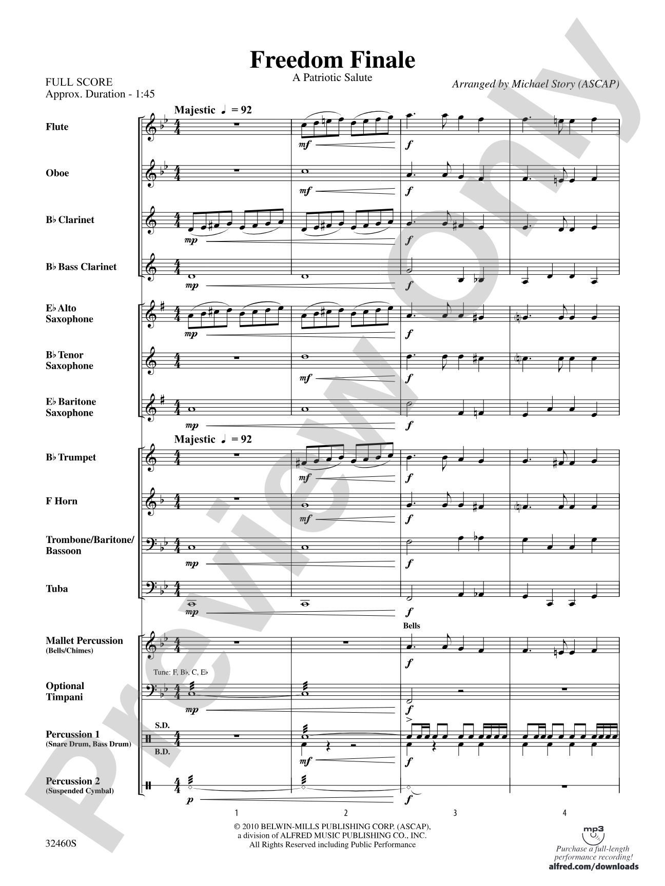 Freedom Finale: Concert Band Conductor Score & Parts