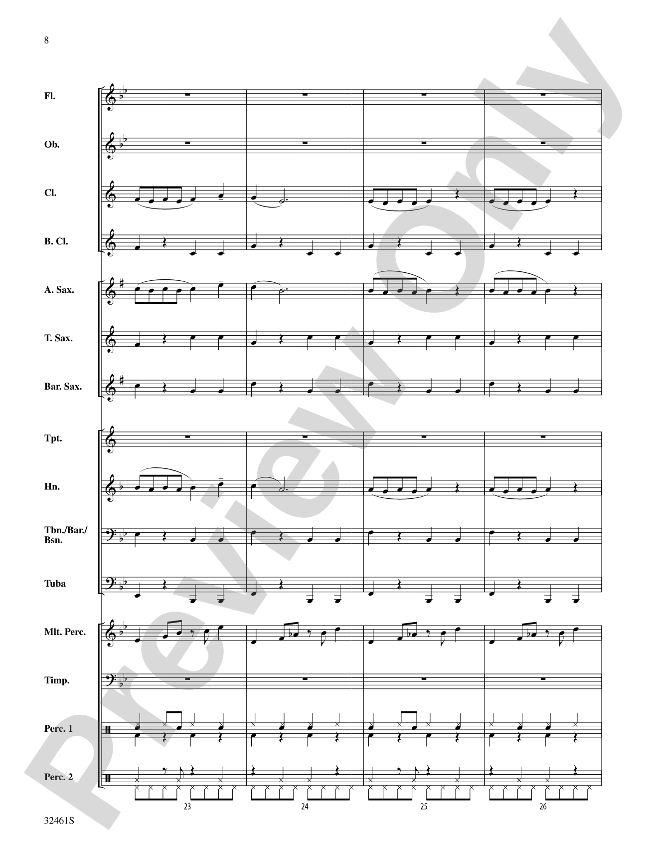 Banda Heroe: Concert Band Conductor Score & Parts