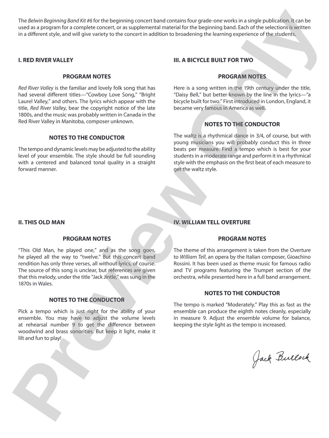 Belwin Beginning Band Kit #6: Concert Band Conductor Score & Parts
