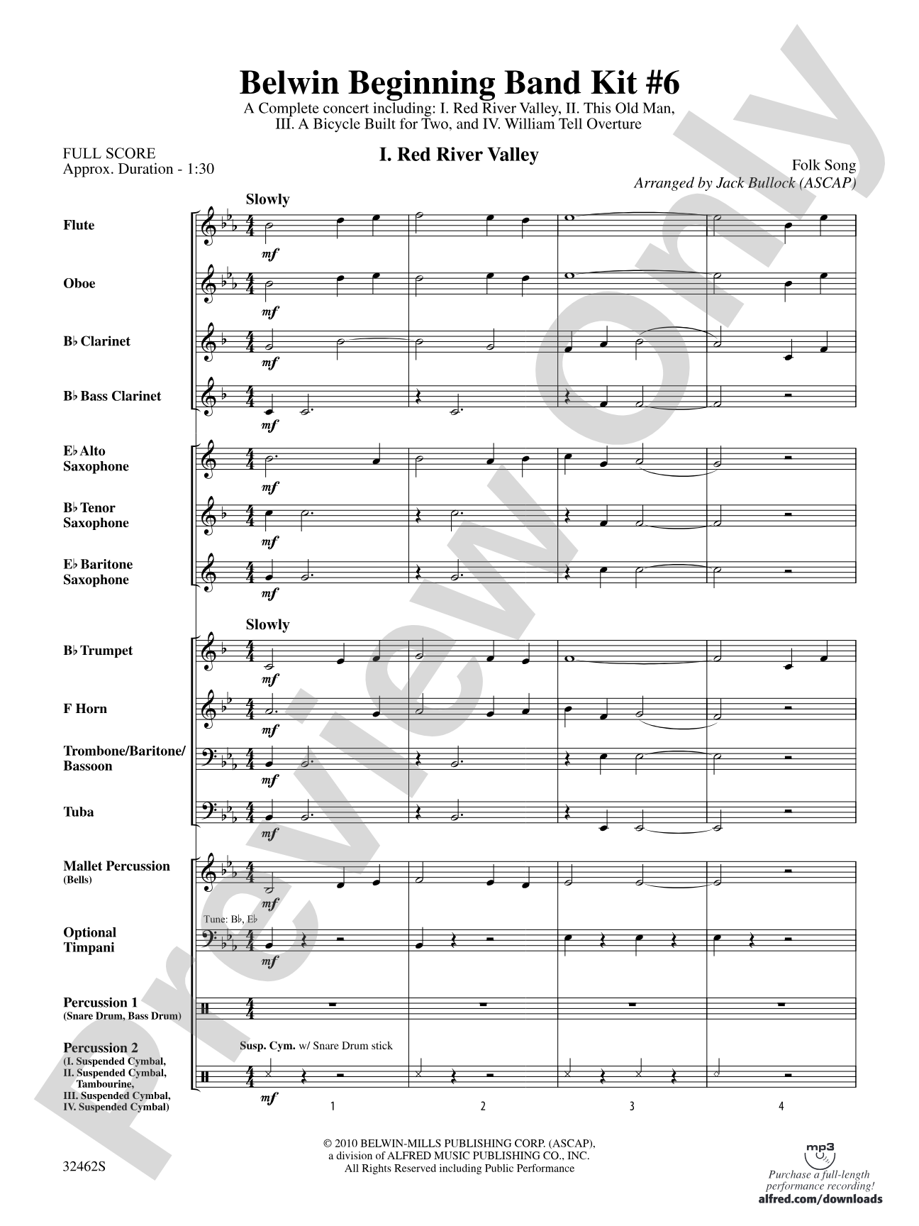 Belwin Beginning Band Kit #6: Concert Band Conductor Score & Parts