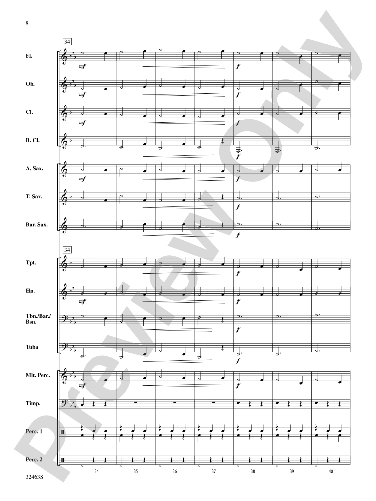 Star with Royal Beauty Bright: Concert Band Conductor Score & Parts
