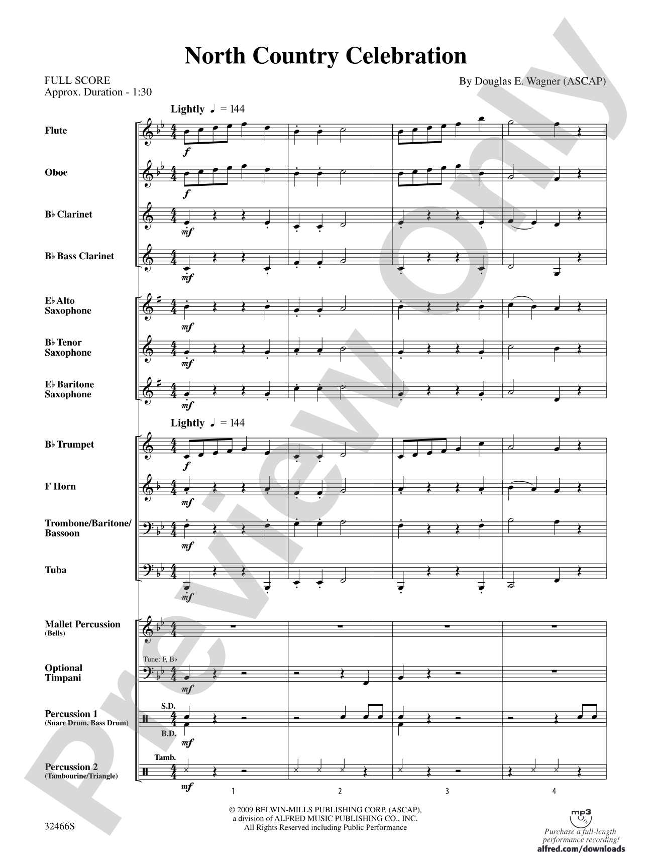 North Country Celebration: Concert Band Conductor Score & Parts