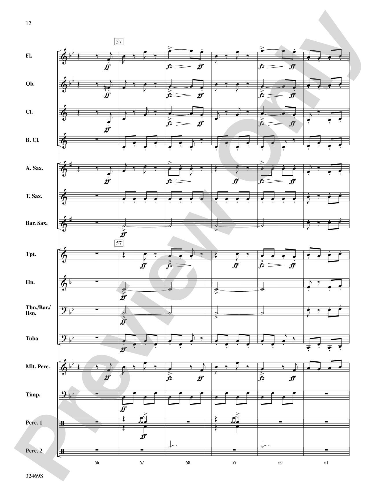 March of Bacchus: Concert Band Conductor Score & Parts
