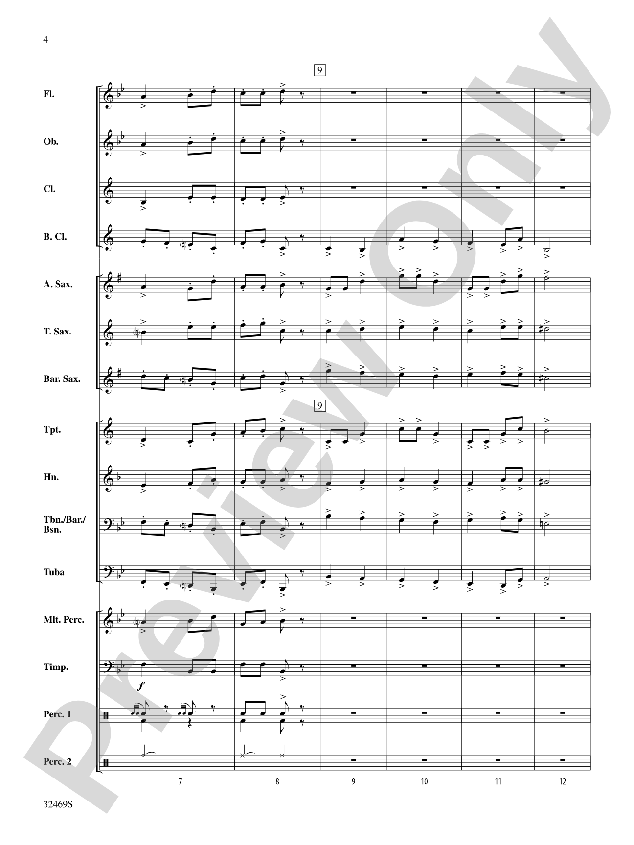 March of Bacchus: Concert Band Conductor Score & Parts