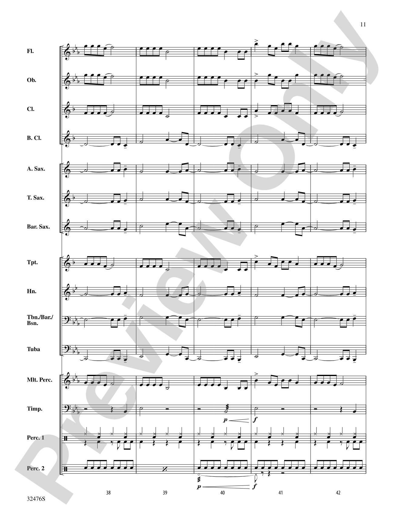 Party in the U.S.A.: Concert Band Conductor Score & Parts