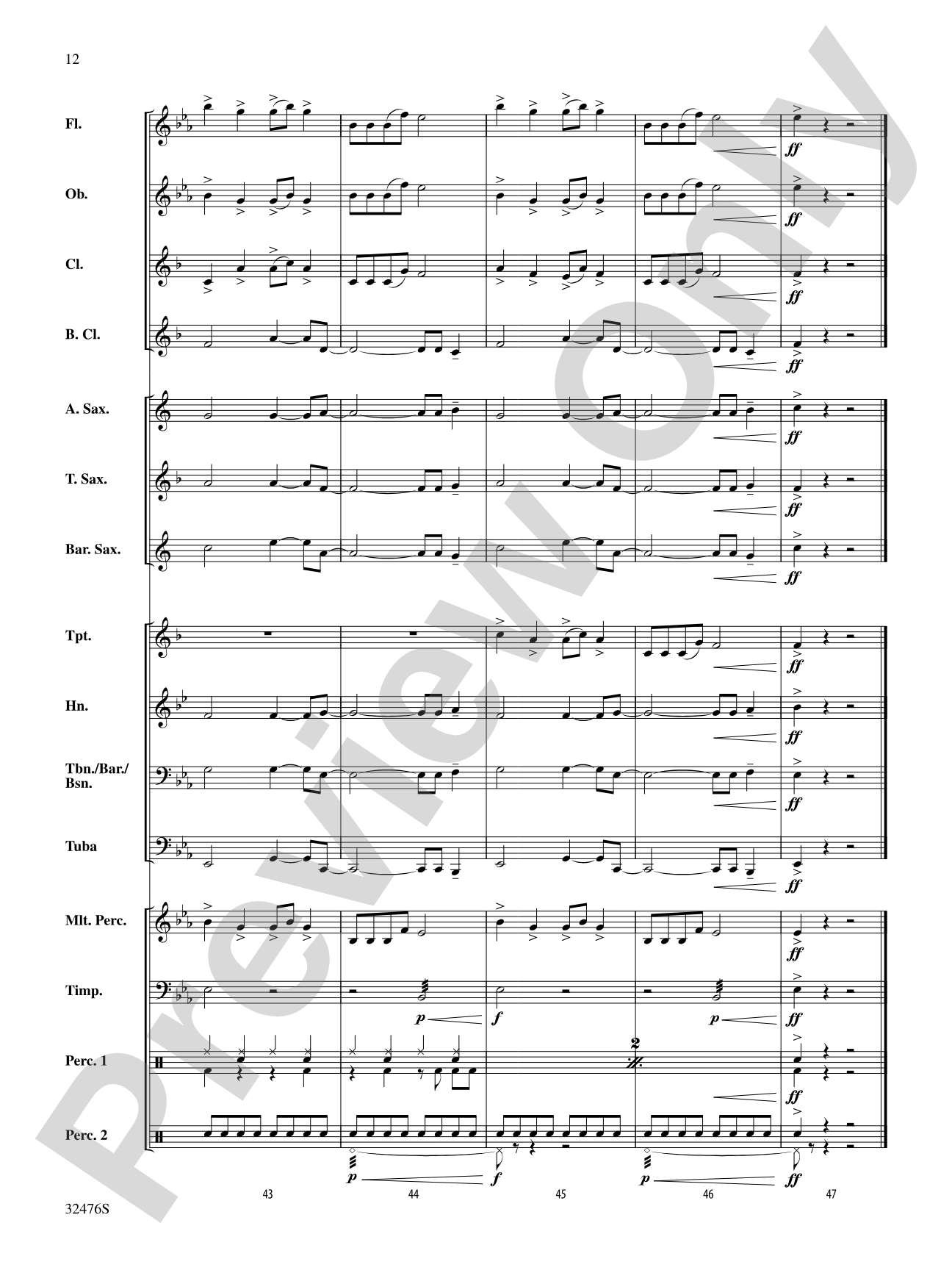 Party in the U.S.A.: Concert Band Conductor Score & Parts