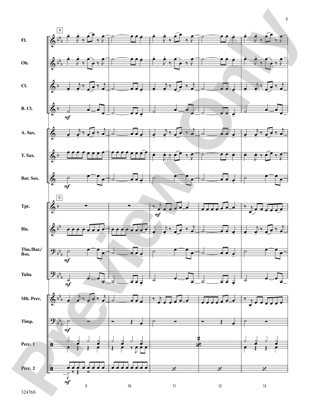 Party in the U.S.A.: Concert Band Conductor Score & Parts
